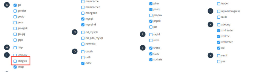 activar imagick para WordPress desde cPanel
