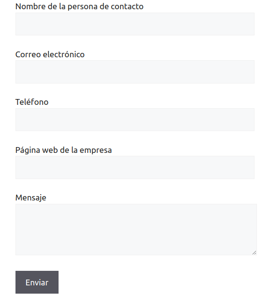 Formulario de contacto con campos de texto en contact form 7
