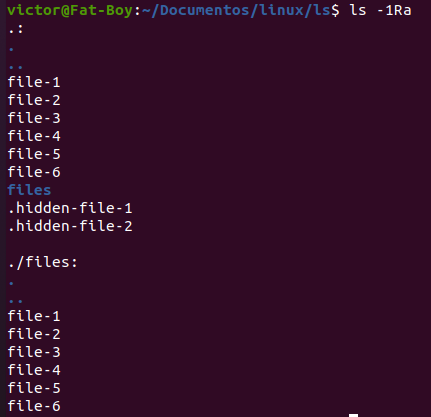 la opción -R con otras opciones.
