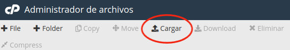Subir archivos de WordPress desde Cpanel